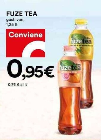 Coop FUZE TEA gusti vari, 1,25 lt offerta