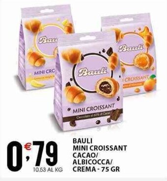 Sisa BAULI MINI CROISSANT CACAO/ ALBICOCCA/Crema 75 gr offerta