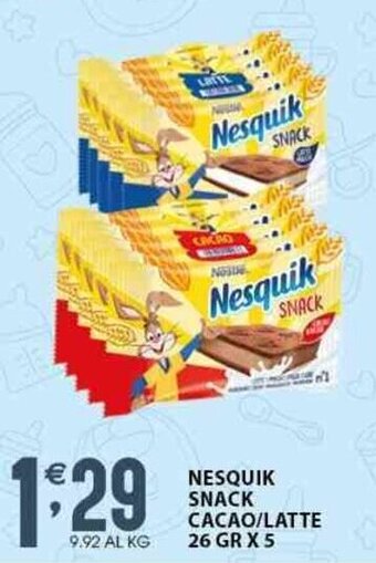 Sisa NESQUIK SNACK CACAO/LATTE 26 gr x 5 offerta