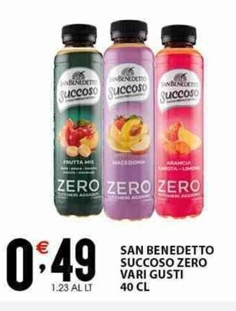 Sisa SAN BENEDETTO SUCCOSO ZERO VARI GUSTI 40 CL offerta