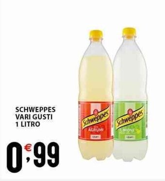 Sisa SCHWEPPES VARI GUSTI 1 LITRO offerta