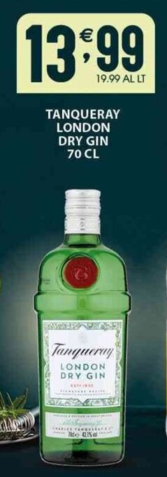 Sisa TANQUERAY LONDON DRY GIN 70 CL offerta