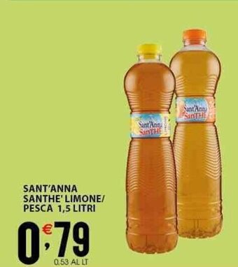Sisa SANT'ANNA SANTHE' LIMONE/ PESCA 1,5 LITRI offerta