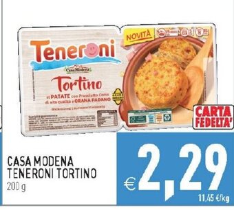 Pim Supermercati CASA MODENA TENERONI TORTINO 200 g offerta