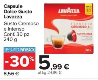 Carrefour Capsule Dolce Gusto Lavazza 240 g offerta