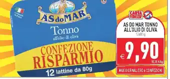 Pim Supermercati AS DO MAR TONNO ALL'OLIO DI OLIVA 12x80g offerta
