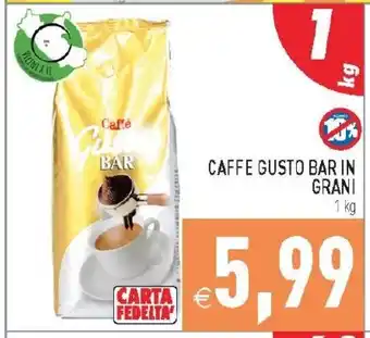 Pim Supermercati CAFFE GUSTO BAR IN GRANI 1 kg offerta