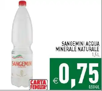 Pim Supermercati SANGEMINI ACQUA MINERALE NATURALE 1,5 l offerta