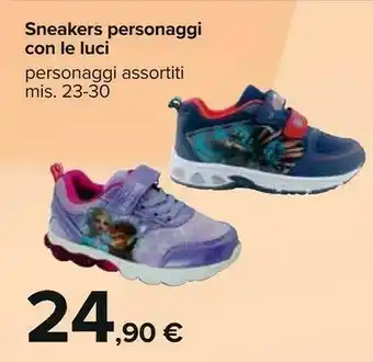 Carrefour Sneakers Personaggi Con Le Luci offerta