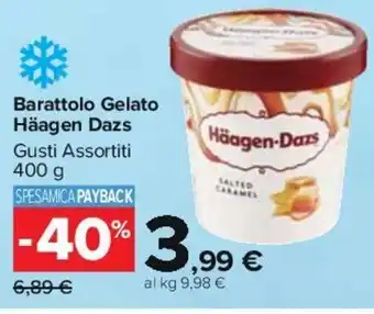 Carrefour Barattolo Gelato Häagen Dazs Gusti Assortiti 400 g offerta