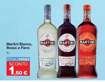 Carrefour Martini Bianco, Rosso o Fiero 1 l offerta