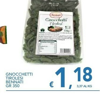 Vivo Supermercati Bennati Gnocchetti Tirolesi offerta