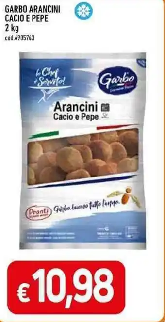 C+C Cash and Carry GARBO ARANCINI CACIO E PEPE 2 kg offerta
