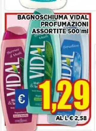 Vivo Supermercati Vidal Bagnoschiuma Profumazioni offerta