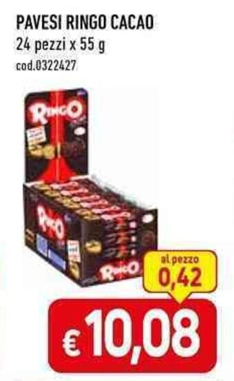 C+C Cash and Carry PAVESI RINGO CACAO 24 pezzi x 55 g offerta