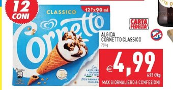 Iperfamily ALGIDA CORNETTO CLASSICO 720 g offerta