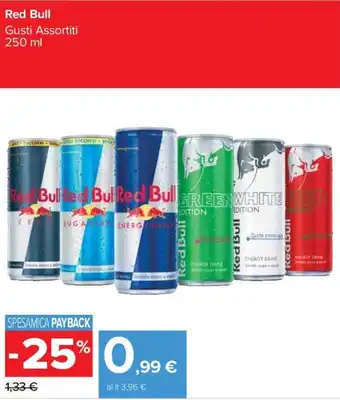 Carrefour Red Bull Gusti Assortiti 250 ml offerta