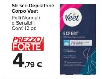 Carrefour Strisce Depilatorie Corpo Veet offerta