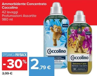 Carrefour Ammorbidente Concentrato Coccolino 42 lavaggi Profumazioni Assortite 980 ml offerta