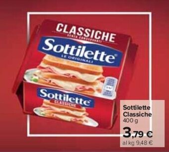 Carrefour Sottilette Classiche 400 g offerta