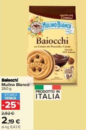 Carrefour Baiocchi Mulino Bianco 260 g offerta