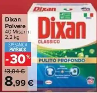 Carrefour Dixan Polvere 40 Misurini 2,2 kg offerta