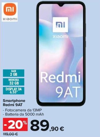 Carrefour Smartphone Redmi 9AT offerta