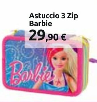 Carrefour Astuccio 3 Zip Barbie offerta