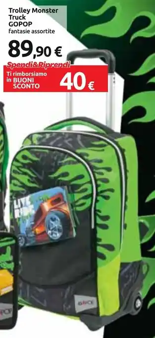 Carrefour Trolley Monster Truck GOPOP offerta
