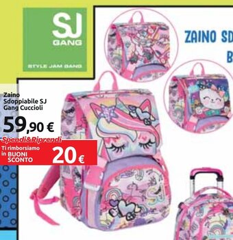 Carrefour Zaino Sdoppiabile SJ Gang Cuccioli offerta