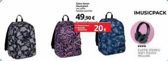 Carrefour Zaino Seven Imusicpack con cuffie offerta
