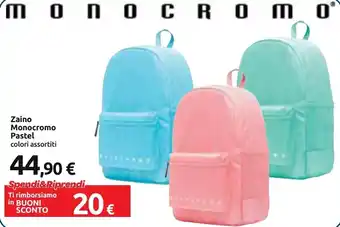 Carrefour Zaino Monocromo Pastel offerta