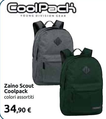 Carrefour Zaino Scout Coolpack colori assortiti offerta