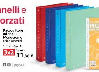 Raccoglitore ad anelli Monocromo colori assortiti