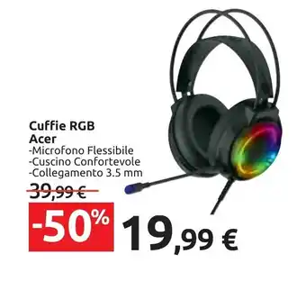 Carrefour Cuffie RGB Acer offerta