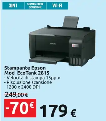 Carrefour Stampante Epson Mod EcoTank 2815 offerta