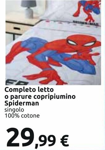 Carrefour Completo letto o parure copripiumino Spiderman offerta