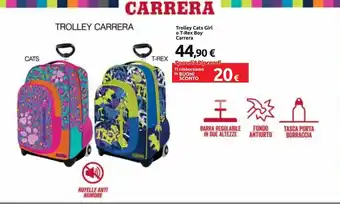 Carrefour Trolley Cats Girl o T-Rex Boy Carrera offerta