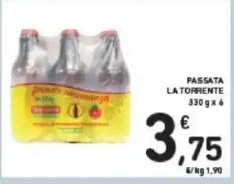 Conad PASSATA LA TORRENTE 330 g x 6 offerta