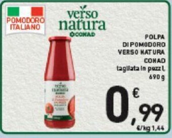 Conad POLPA DI POMODORO VERSO NATURA CONAD 690 g offerta