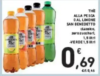 Conad THE ALLA PESCA O AL LIMONE SAN BENEDETTO dassko 1,5 Litri offerta