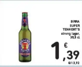 Conad BIRRA SUPER TENNENT'S strong lagar, 35,5 l offerta