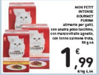Conad MON PETIT INTENSE GOURMET PURINA 50 g x 6 offerta