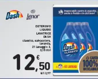 Conad DETERSIVO LIQUIDO LAVATRICE DASH 3,15 litri offerta