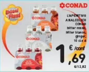 Conad L'APERITIVO ANALCOLICO CONAD bitter rosso 10 cl x 6 offerta