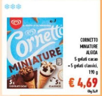 Conad CORNETTO MINIATURE ALGIDA 190 g offerta