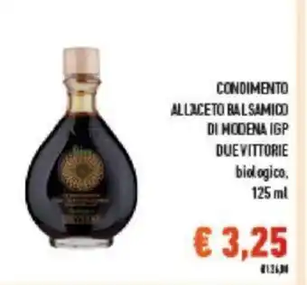 Conad CONDIMENTO ALLACETO BALSAMICO DI MODENA IGP DUE VITTORIE biologico, 125 ml offerta