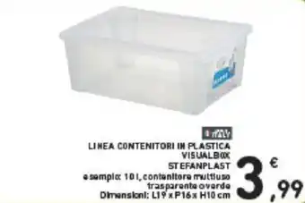 LINEA CONTENITORI IN PLASTICA VISUALBOX STEFANPLAST
