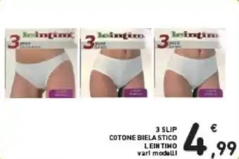 Conad 3 SLIP COTONE BIELA STICO LEINTINO vari modelli offerta