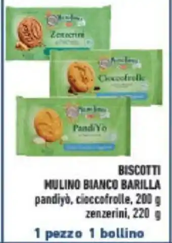Conad BISCOTTI MULINO BIANCO BARILLA pandiyò, cioccofrolle, 200 g zenzerini, 220 offerta